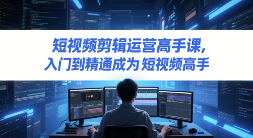 短视频剪辑运营高手课，入门到精通成为短视频高手-生财赚 -赚钱新动力