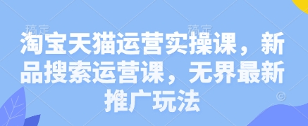 淘宝天猫运营实操课，新品搜索运营课，无界最新推广玩法-生财赚 -赚钱新动力