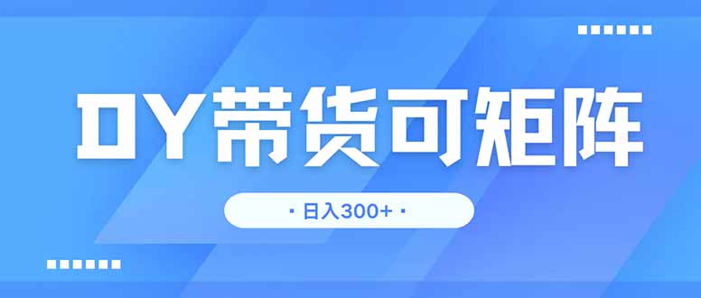 （14414期）DY带货，日入300＋矩阵无上限-生财赚 -赚钱新动力