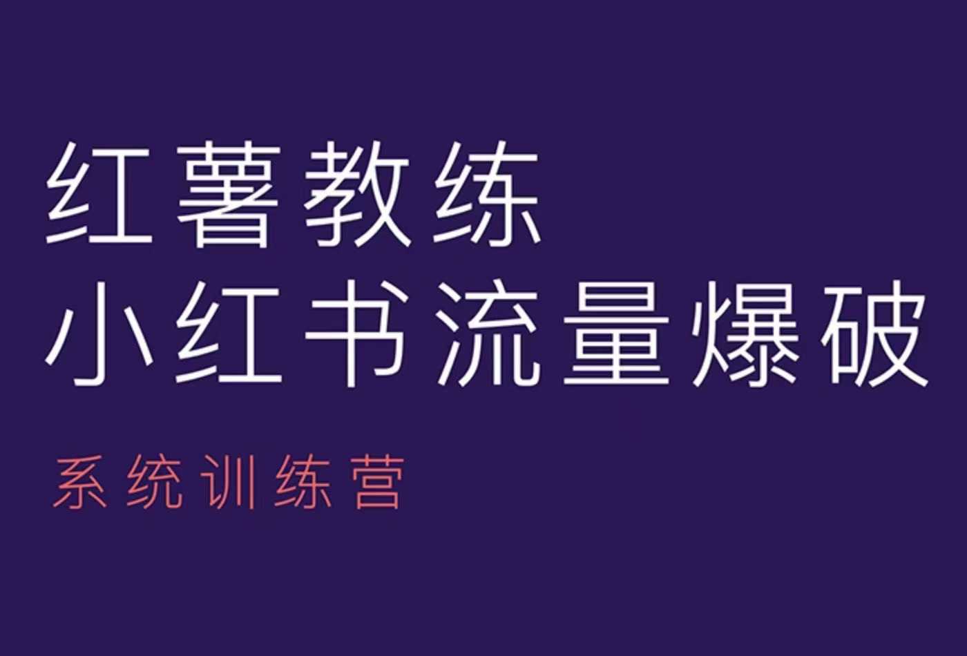 红薯教练-小红书内容运营课，小红书运营学习终点站-生财赚 -赚钱新动力