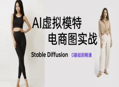 AI虚拟模特电商图实战，AI绘画Stable Diffusion 0基础到精通-生财赚 -赚钱新动力