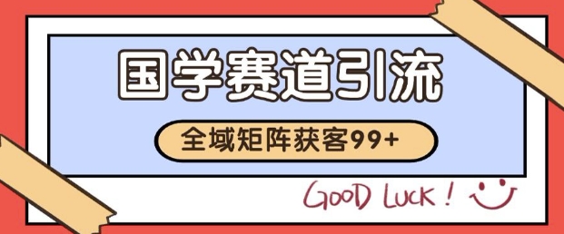 小红书某音国学赛道引流获客 自热矩阵日引200+【揭秘】-生财赚 -赚钱新动力
