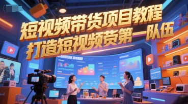 短视频带货项目教程，打造短视频带货第一队伍-生财赚 -赚钱新动力