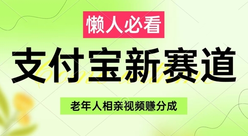 支付宝新赛道，利用老年人相亲视频，挣分成收益，轻松月入过W，操作简单-生财赚 -赚钱新动力