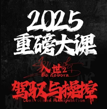 2025重磅大课，入世2，驾驭与控制-生财赚 -赚钱新动力