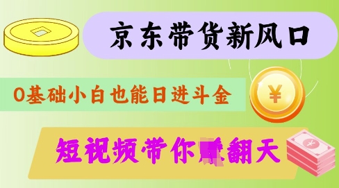 最新京东短视频带货代运营秘籍，轻松躺挣【揭秘】-生财赚 -赚钱新动力