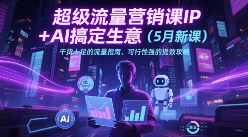 超级流量营销课IP+AI搞定生意（5月新课）干货十足的流量指南，可行性强的提效攻略-生财赚 -赚钱新动力