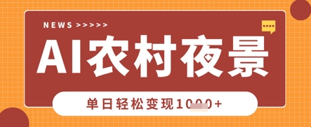 Deepseek制作农村夜景视频，一条视频点赞20W+，单日变现数张-生财赚 -赚钱新动力