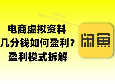 揭秘虚拟电商1分钱资料与卡券是如何获得收益的(详细拆解)-生财赚 -赚钱新动力
