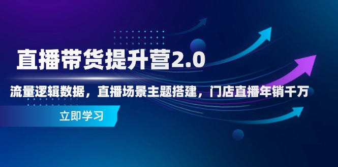（14694期）直播带货提升营2.0：流量逻辑数据，直播场景主题搭建，门店直播年销千万-生财赚 -赚钱新动力