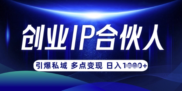 云帆·创业ip合伙人打造3.0，从0到1教你做网创，实现月入过W-生财赚 -赚钱新动力