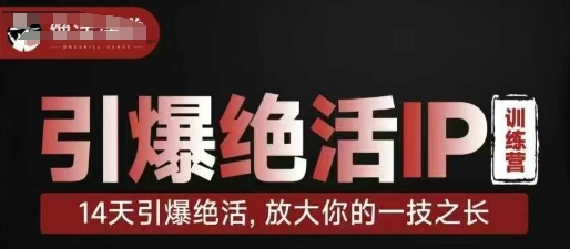引爆绝活IP训练营，14天引爆绝活，放大你的一技之长-生财赚 -赚钱新动力