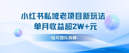 小红书私域项目新玩法，单月变现过W+-生财赚 -赚钱新动力