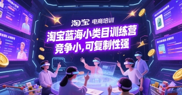 淘宝蓝海小类目训练营， 竞争小，可复制性强-生财赚 -赚钱新动力