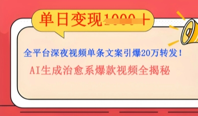 全平台深夜文案新风口：DeepSeek生成百万播放量金句，治愈系内容涨粉速度快4倍-生财赚 -赚钱新动力