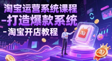 淘宝运营系统课程-打造爆款系统-淘宝开店教程-生财赚 -赚钱新动力