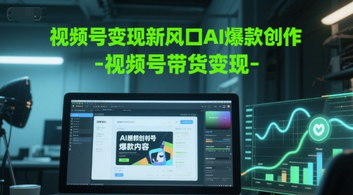 视频号变现新风口AI爆款创作-视频号带货变现-生财赚 -赚钱新动力