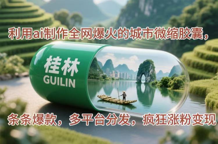 （14704期）利用ai制作全网爆火的城市微缩胶囊，条条爆款，多平台分发，疯狂涨粉变现-生财赚 -赚钱新动力
