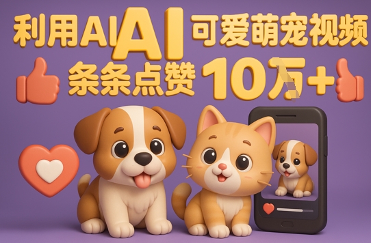 能骗过系统的AI萌宠视频制作全攻略：从0到 2W粉的爆款密码-生财赚 -赚钱新动力