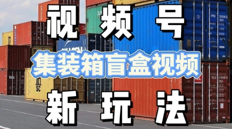 视频号新玩法，利用老外开集装箱盲盒视频，挣分成计划收益，月入过W，新手小白轻松上手-生财赚 -赚钱新动力