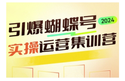 引爆蝴蝶号实操运营，助力你深度掌握蝴蝶号运营，实现高效实操，开启流量变现之路-生财赚 -赚钱新动力