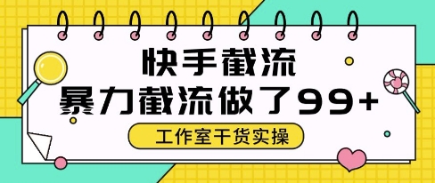 快手暴力截流玩法，全自动无需人工，每日单号50+精准客资【揭秘】-生财赚 -赚钱新动力