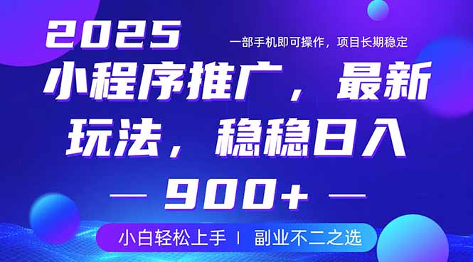 （14137期）25年小程序掘金最新玩法，稳稳日入900+，副业兼职的不二之选-生财赚 -赚钱新动力