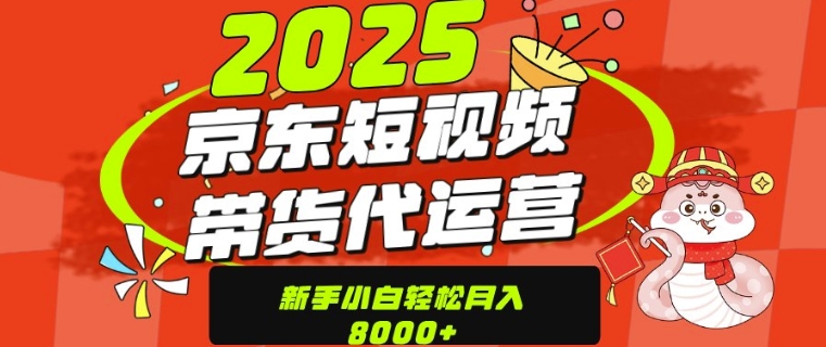 京东带货代运营，年底翻身项目，只需上传视频，单月稳定变现8k-生财赚 -赚钱新动力