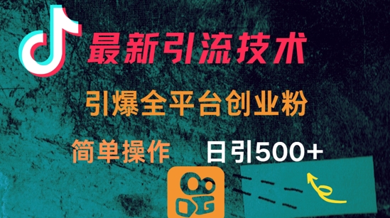 最新引流方法，引爆全平台的一个创业粉，简单操作日引300+-生财赚 -赚钱新动力