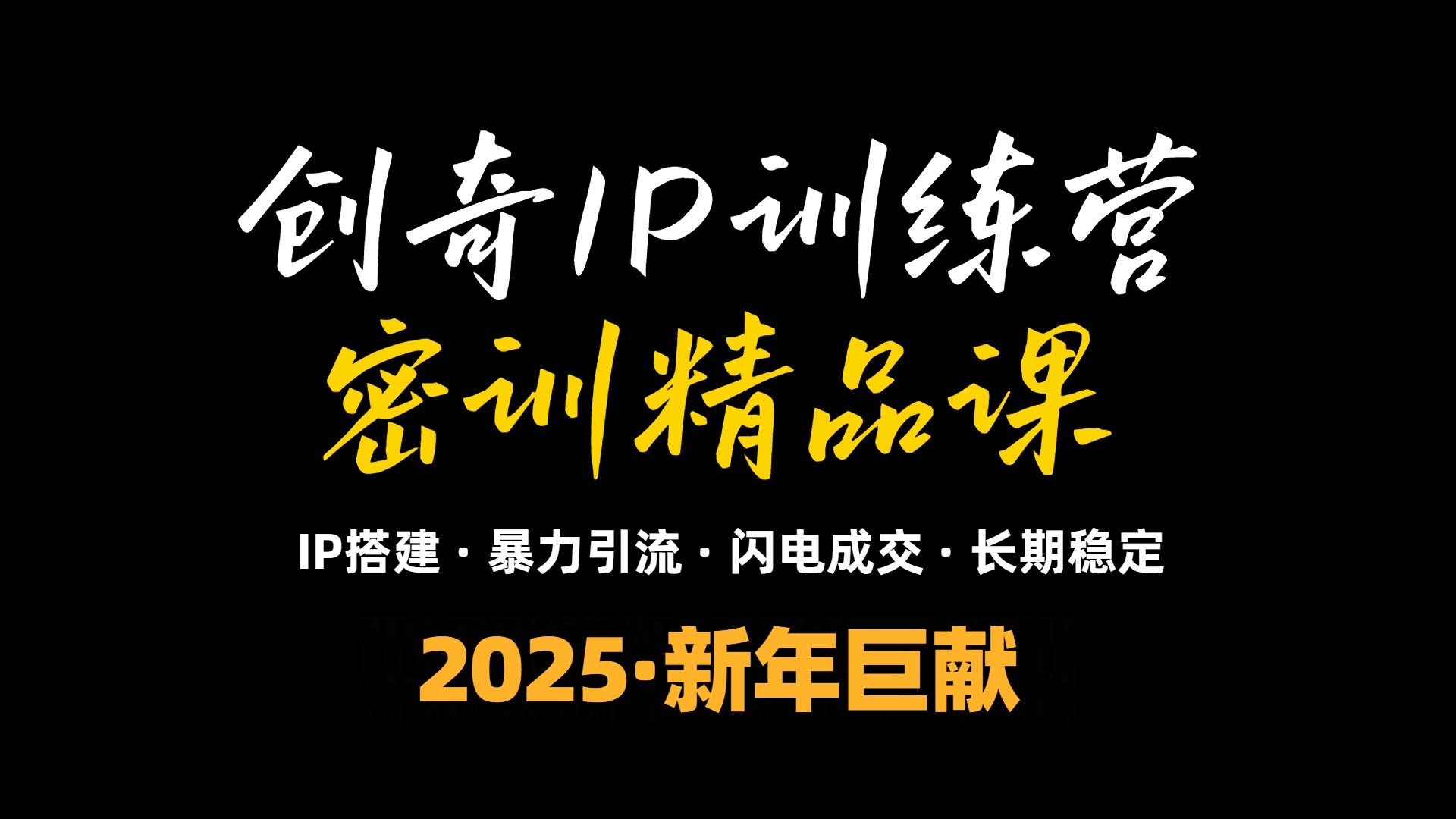 （13898期）2025年“知识付费IP训练营”小白避坑年赚百万，暴力引流，闪电成交-生财赚 -赚钱新动力