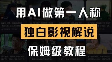 用AI做第一人称独白影视解说，手把手教学，保姆级教程-生财赚 -赚钱新动力