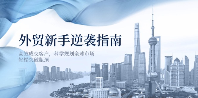（14201期）外贸新手逆袭指南：高效成交客户，科学规划全球市场，轻松突破瓶颈-生财赚 -赚钱新动力