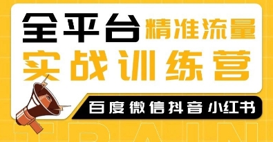 全平台精准流量实战训练营，百度微信抖音小红书SEO引流教程-生财赚 -赚钱新动力