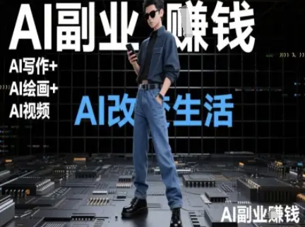 AI改变生活（Ai写作+AI绘画+Ai视频），AI副业挣钱-生财赚 -赚钱新动力