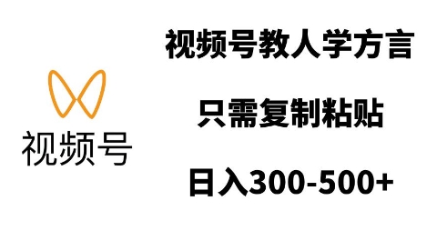 视频号教人学方言，只需复制粘贴，日入多张-生财赚 -赚钱新动力