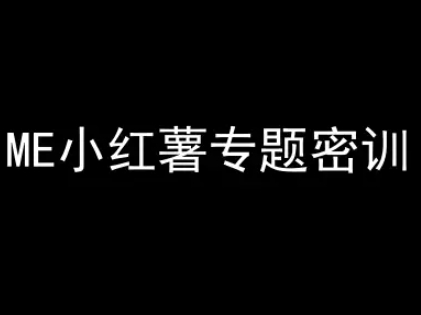 ME小红薯专题密训-小红书电商教程-生财赚 -赚钱新动力