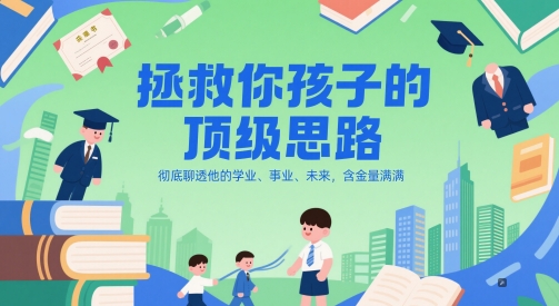 付费文章：拯救你孩子的顶级思路，彻底聊透他的学业、事业、未来，含金量满满-生财赚 -赚钱新动力