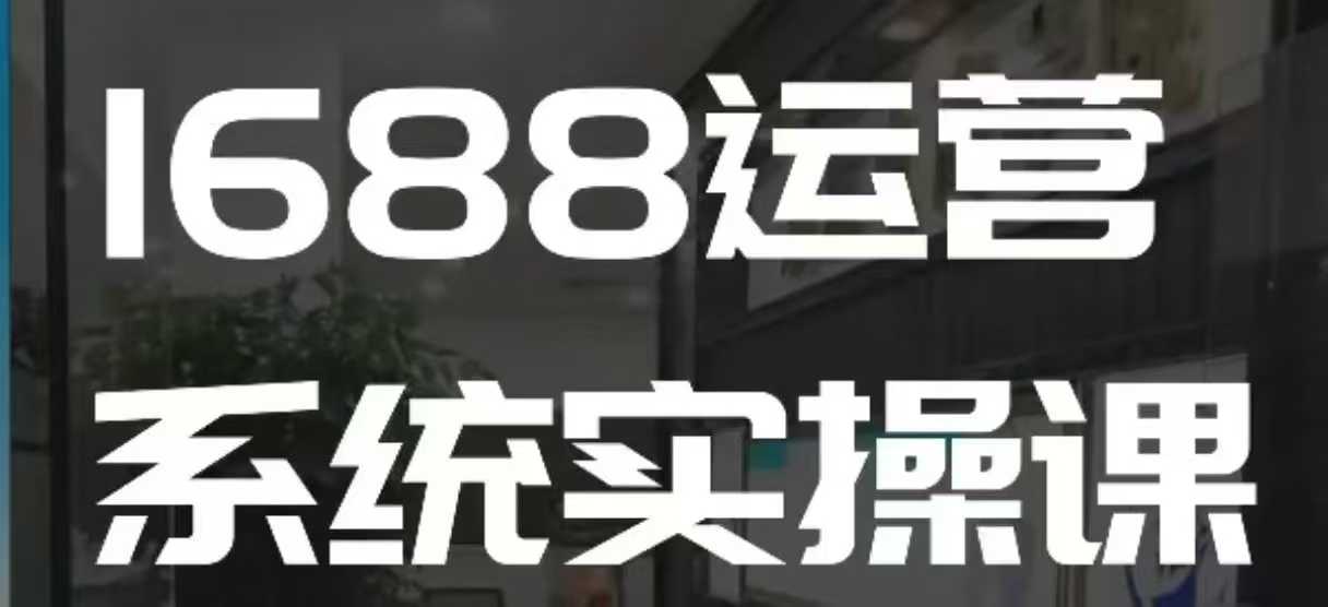 1688高阶运营系统实操课，快速掌握1688店铺运营的核心玩法-生财赚 -赚钱新动力