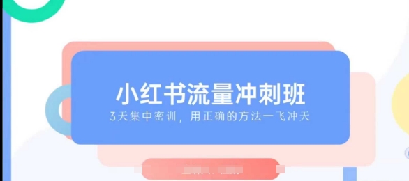 小红书流量冲刺班2025，最懂小红书的女人，快速教你2025年入局小红书-生财赚 -赚钱新动力