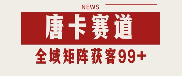 小红书某音唐卡赛道引流获客 自热矩阵日引200+【揭秘】-生财赚 -赚钱新动力