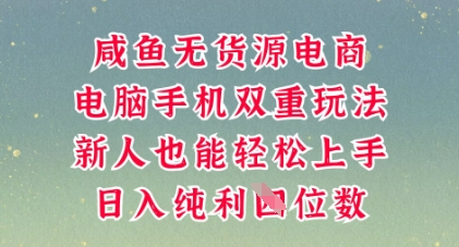 咸鱼无货源电商，多种运营方式，带你从零到一拿结果，可做代运营，也可软件一键发布【揭秘】-生财赚 -赚钱新动力