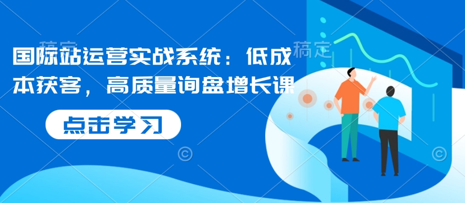国际站运营实战系统：低成本获客，高质量询盘增长课-生财赚 -赚钱新动力