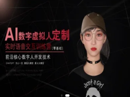 AI数字虚拟人定制，实时语音交互训练营（零基础），前沿核心数字人开发技术-生财赚 -赚钱新动力