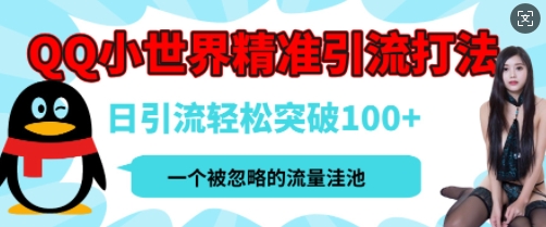 QQ私域引流平台，流量年轻且巨大，实操单日引流100+创业粉，月精准变现1W+-生财赚 -赚钱新动力