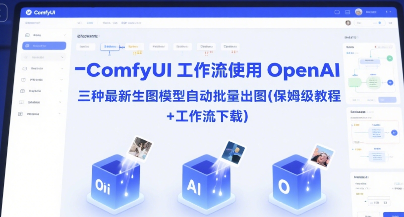 ComfyUI 工作流使用 OpenAI 三种最新生图模型自动批量出图(保姆级教程+工作流下载)-生财赚 -赚钱新动力