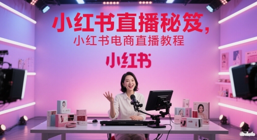 小红书直播秘笈，小红书电商直播教程-生财赚 -赚钱新动力