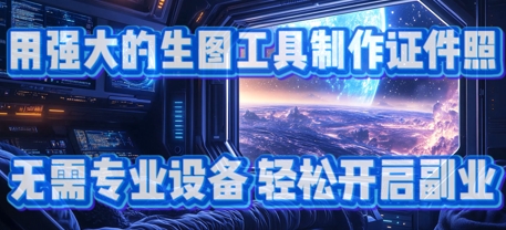 用强大的生图工具制作证件照，无需专业设备，轻松开启副业-生财赚 -赚钱新动力