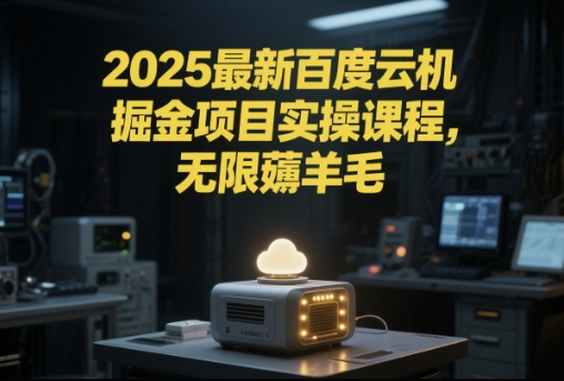 2025最新百度云机掘金项目实操课程单窗口保底5-10元月收益单窗口150+【揭秘】-生财赚 -赚钱新动力
