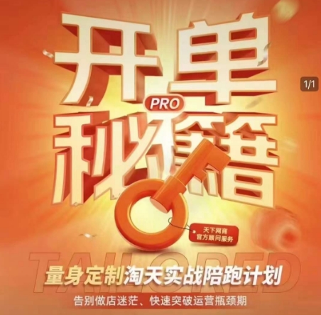 淘宝开单秘籍PRO，量身定制淘天实战陪跑计划，告别做店迷茫、快速突破运营瓶颈期-生财赚 -赚钱新动力