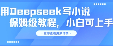 用Deepseek写小说，保姆级教程，小白可实操-生财赚 -赚钱新动力